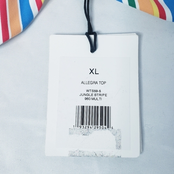 NWT Onia Allegra Striped Bandeau Bikini Swimsuit Top XL - Picture 6 of 9